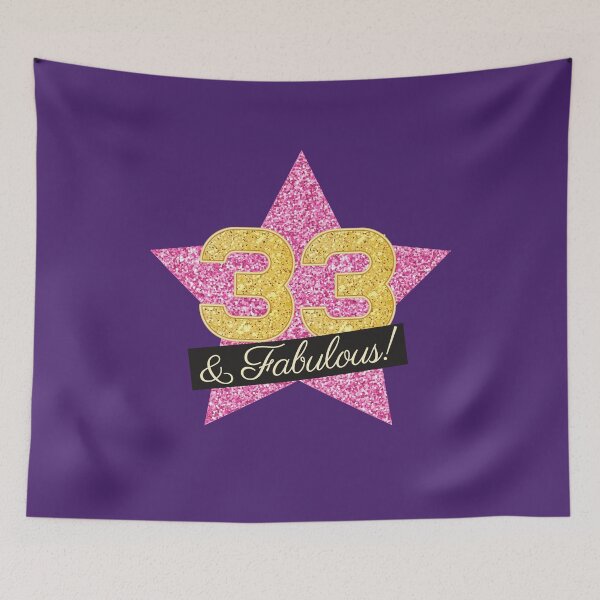 Item preview, 33rd Birthday Gifts Women Fabulous - Pink Gold designed and sold by betternotes.