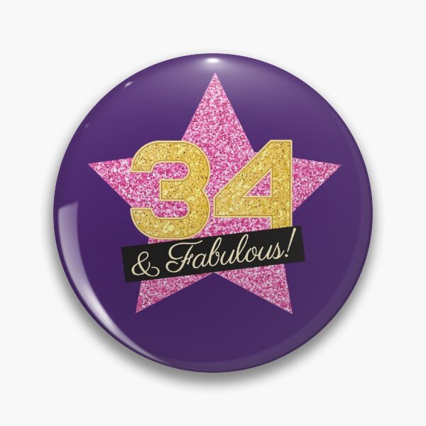 Item preview, 34th Birthday Gifts Women Fabulous - Pink Gold designed and sold by betternotes.