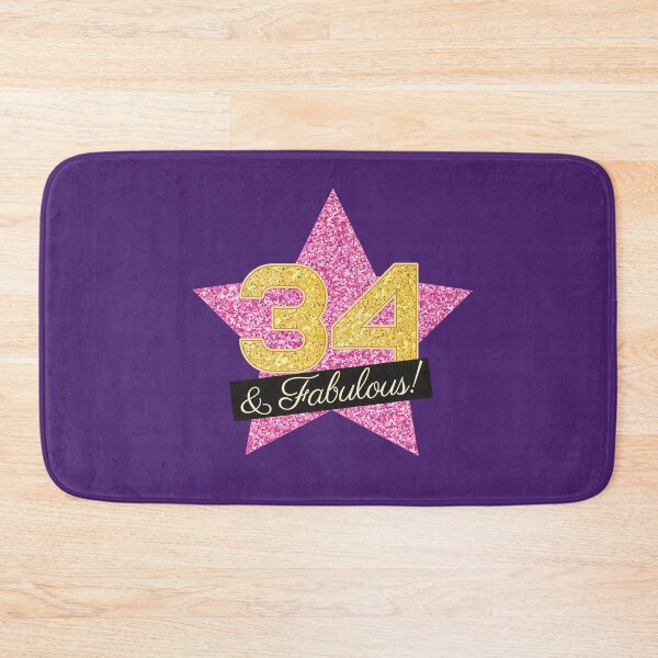 Item preview, 34th Birthday Gifts Women Fabulous - Pink Gold designed and sold by betternotes.