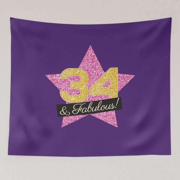 Item preview, 34th Birthday Gifts Women Fabulous - Pink Gold designed and sold by betternotes.