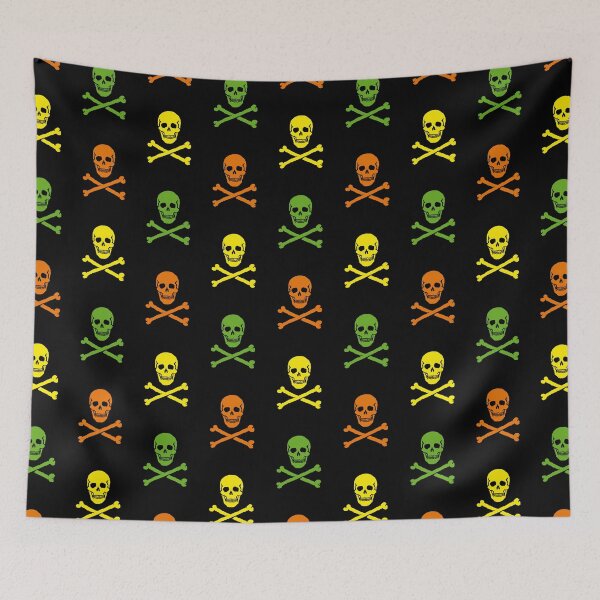 Item preview, Skull & Crossbones / Jolly Roger  / Pattern (Yellow / Green / Orange) designed and sold by MrFaulbaum.