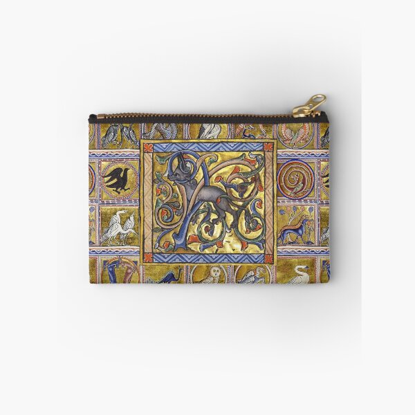Item preview, MEDIEVAL BESTIARY,ANTELOP WITH HORNS, FANTASTIC ANIMALS IN GOLD RED BLUE COLORS designed and sold by BulganLumini.