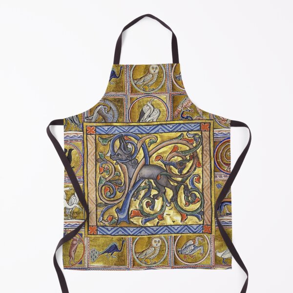 Item preview, MEDIEVAL BESTIARY,ANTELOP WITH HORNS, FANTASTIC ANIMALS IN GOLD RED BLUE COLORS designed and sold by BulganLumini.