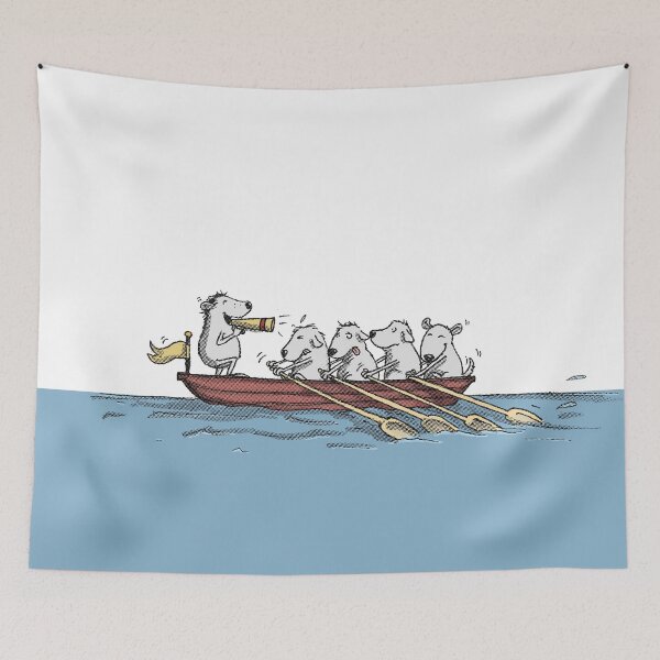Item preview, Rowboat with dogs designed and sold by Angela Kommoß.