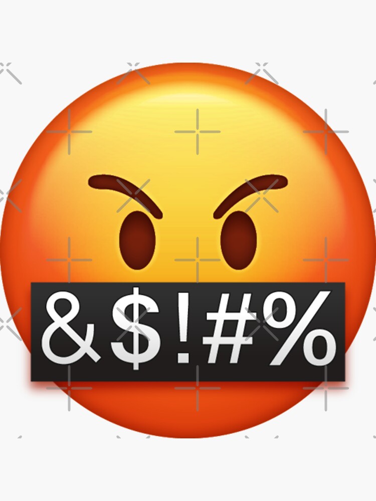 Mala palabra emoji Pegatina