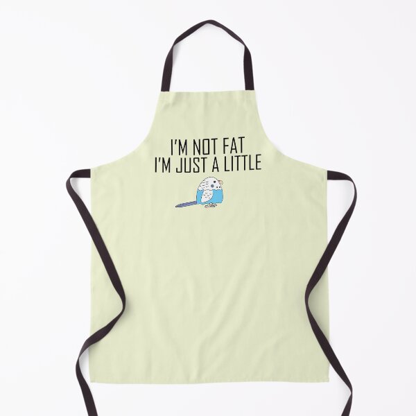 Item preview, I am not fat I am Just a Little Budgie, Chubby blue white budgie designed and sold by Koalaslifestyle.