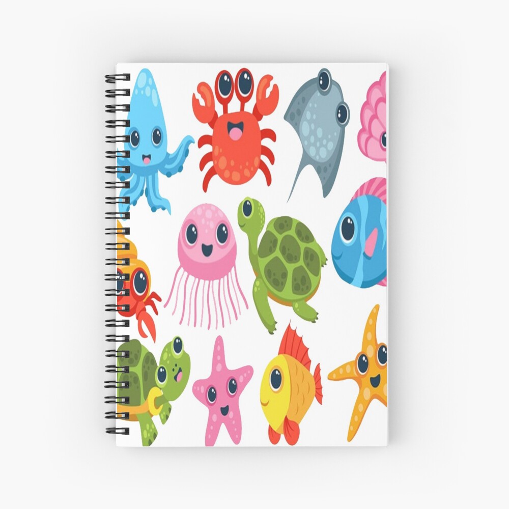 Sea Animal Clipart, Sea Creatures Clip Art, Fish, Turtle, Starfish, Crab,  Octopus, Cute Ocean Animals