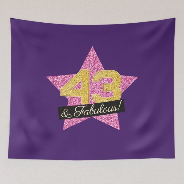 Item preview, 43rd Birthday Gifts Women Fabulous - Pink Gold designed and sold by betternotes.