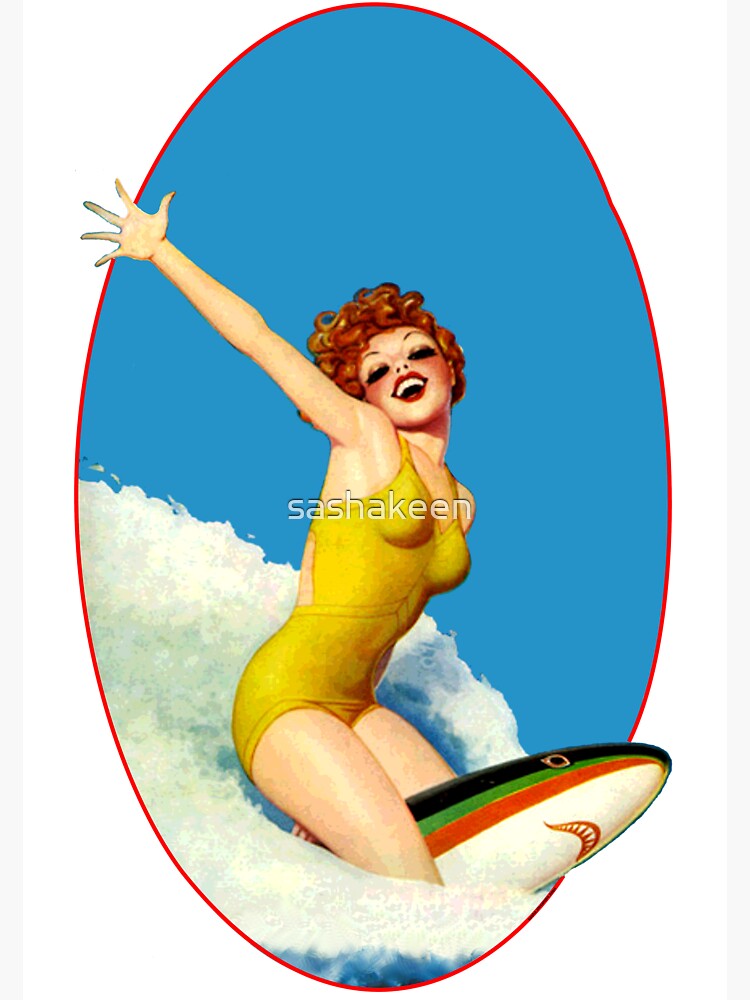 Disover Vintage Surfer Premium Matte Vertical Poster