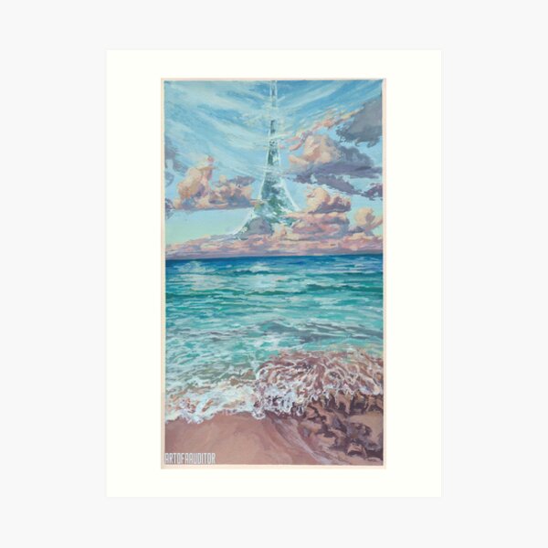 HALO - Shoreline Gouache Painting 2 Art Print