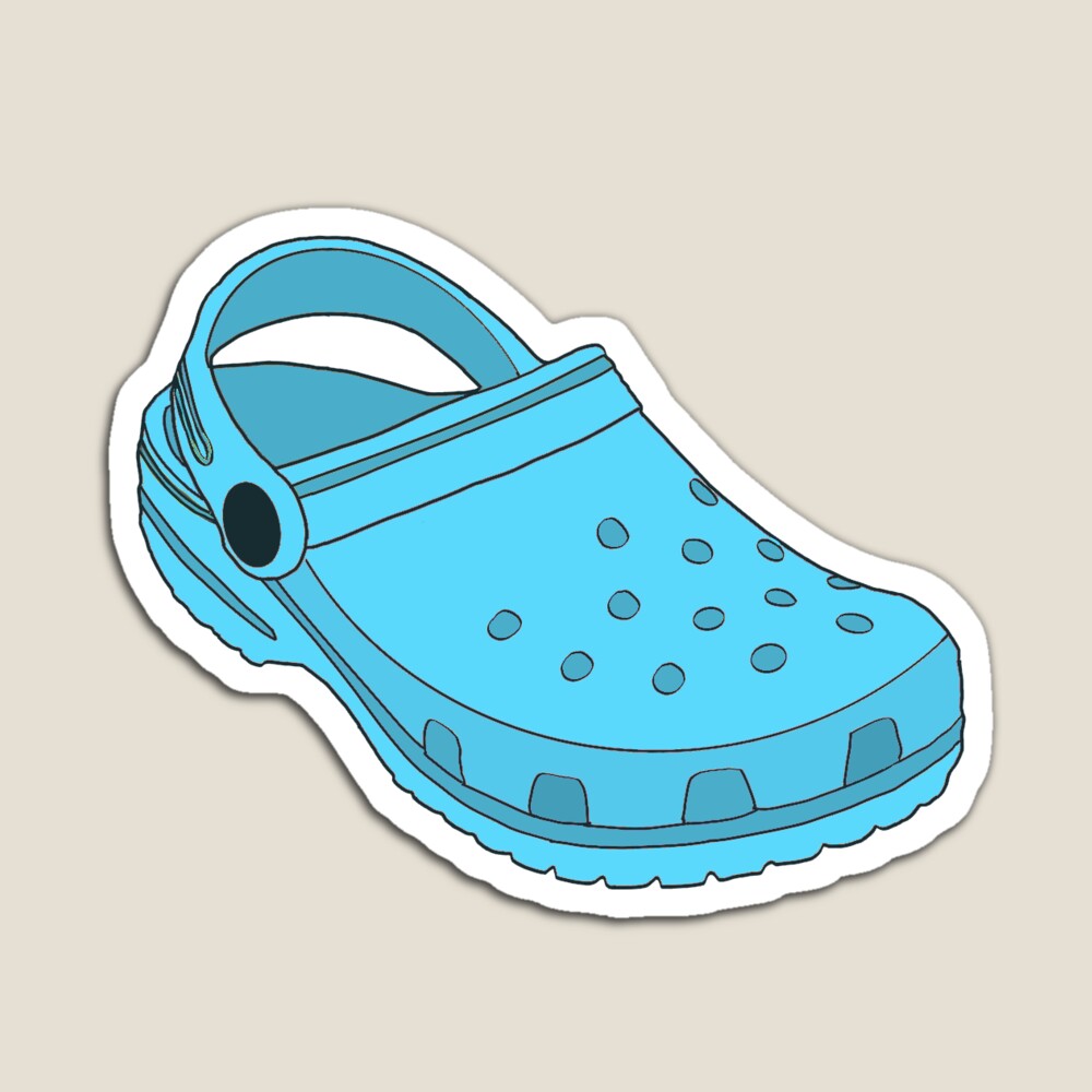 Light Blue Crocs Shoes Pin for Sale by the_ graphicsgal