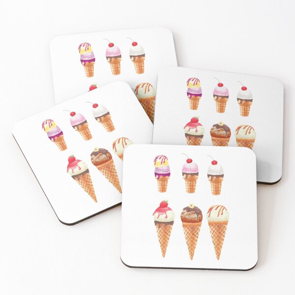 Item preview, watercolor ice cream cones  designed and sold by raghda-s-m.