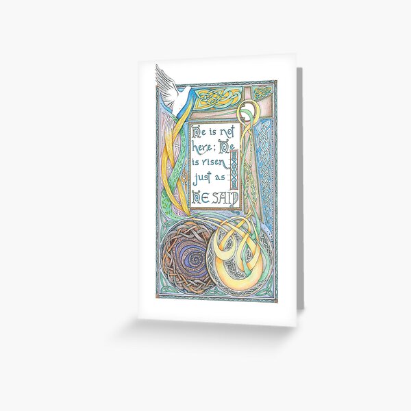 He is not here Greeting Card