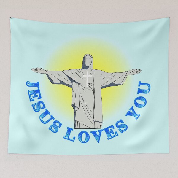 Item preview, Copy of Jesus Christ loves you / christ the redeemer designed and sold by 420igor.