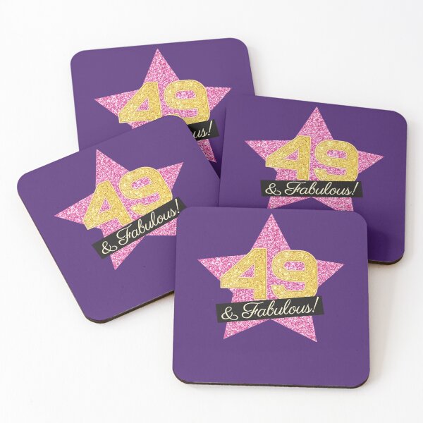 Item preview, 49th Birthday Gifts Women Fabulous - Pink Gold designed and sold by betternotes.
