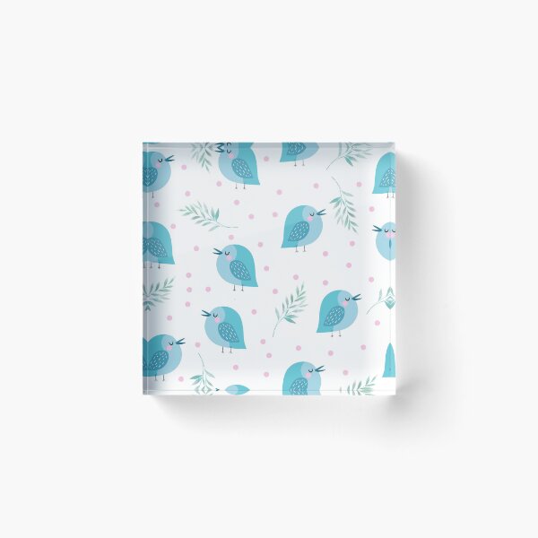 Item preview, Blue bird seamless pattern designed and sold by Ihavemalak.