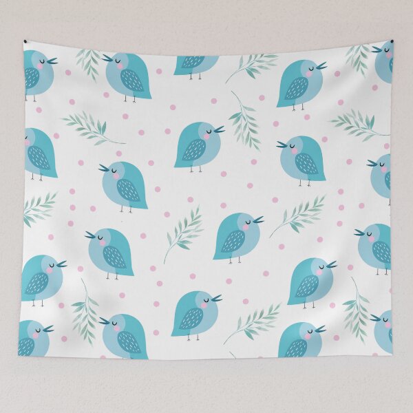 Item preview, Blue bird seamless pattern designed and sold by Ihavemalak.