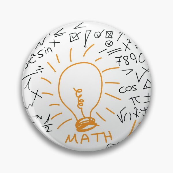 Item preview, Hand drawn maths symbol and elements around orange bulb designed and sold by sigdesign.