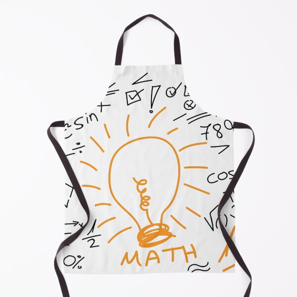 Item preview, Hand drawn maths symbol and elements around orange bulb designed and sold by sigdesign.