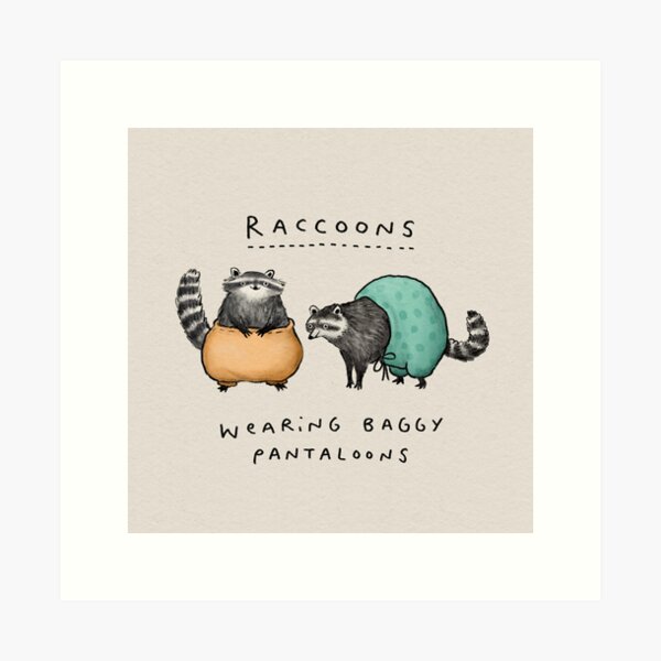 Item preview, Raccoons Wearing Baggy Pantaloons designed and sold by SophieCorrigan.