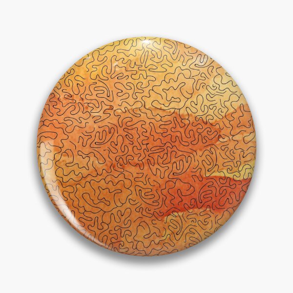 Item preview, The Surface of Mars - Haring Style Abstract Line Pattern Over Watercolor designed and sold by gimmesometees.