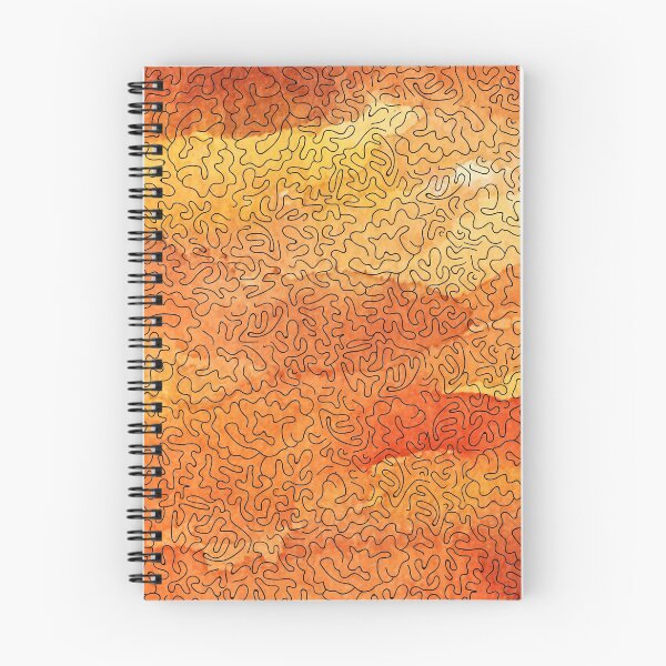 Item preview, The Surface of Mars - Haring Style Abstract Line Pattern Over Watercolor designed and sold by gimmesometees.