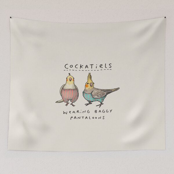 Item preview, Cockatiels Wearing Baggy Pantaloons designed and sold by SophieCorrigan.