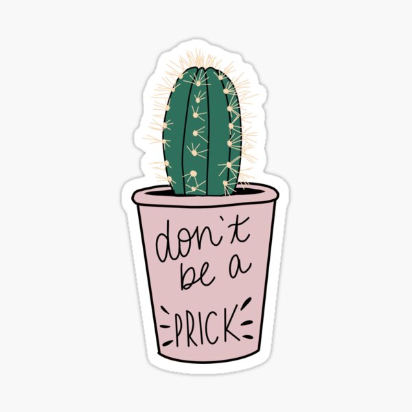 Don't be a Prick cactus  Sticker