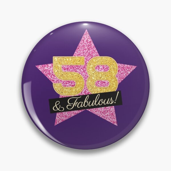 Item preview, 58th Birthday Gifts Women Fabulous - Pink Gold designed and sold by betternotes.