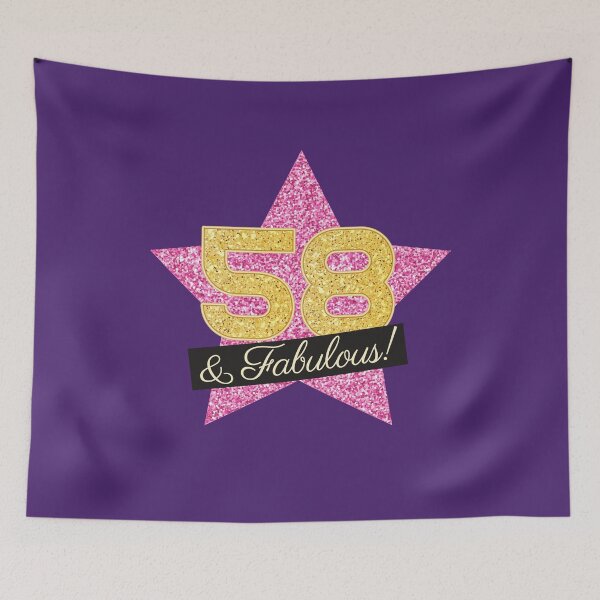 Item preview, 58th Birthday Gifts Women Fabulous - Pink Gold designed and sold by betternotes.