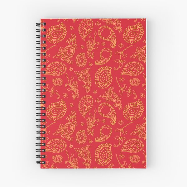 Item preview, Red and Gold Indian Paisley Pattern designed and sold by HotHibiscus.