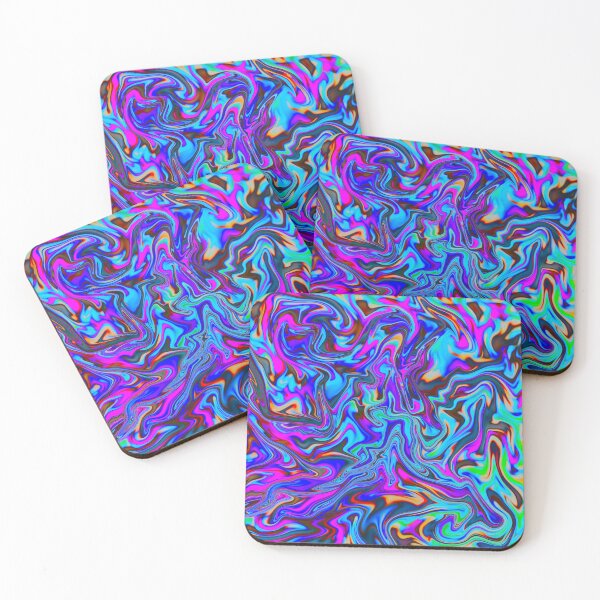 Item preview, Abstract Pattern Holographic Distorted Liquid Oil trippy designed and sold by InvestingRoad.