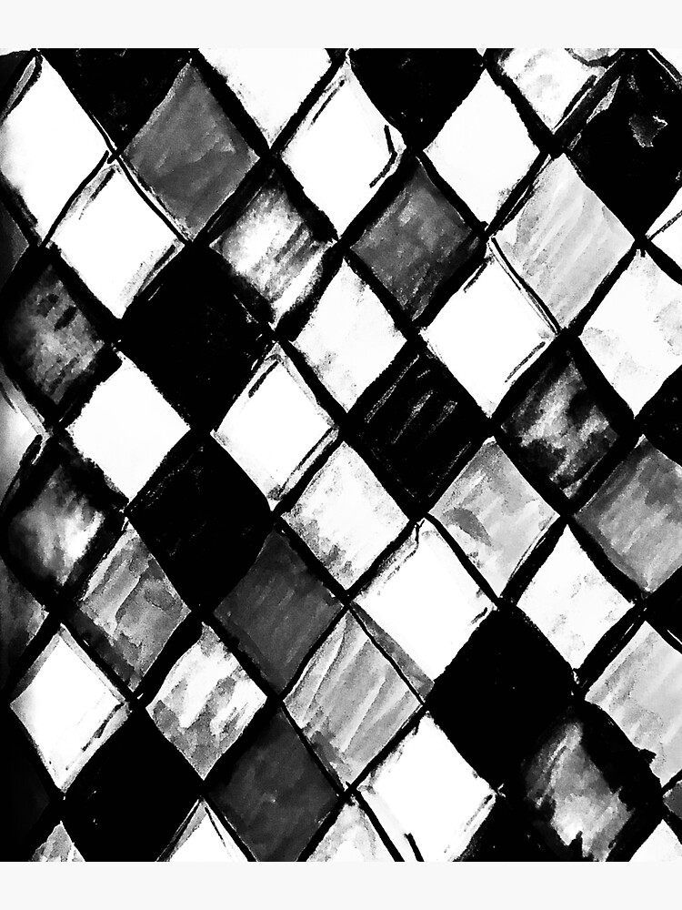 "Black and White Diamonds " Sticker for Sale by YollieBeeArt Redbubble