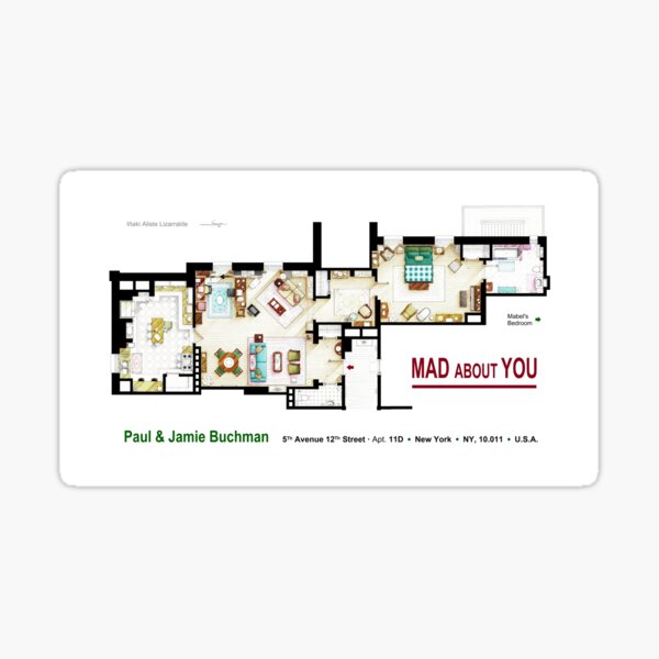 Item preview, Floorplan of the apartment from MAD ABOUT YOU designed and sold by TV Floorplans & More.