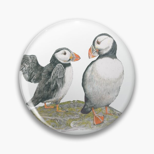 Item preview, Puffins by Mary Fleeson designed and sold by Lindisfarne Scriptorium.