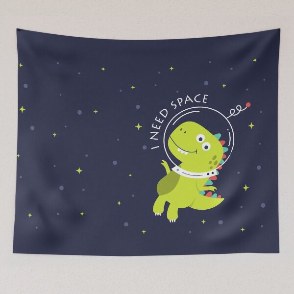 Item preview, I Need Space (Happy Astronaut Dinosaur) designed and sold by diptimarwala.