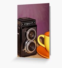 Argus Argoflex E and Coffee Greeting Card