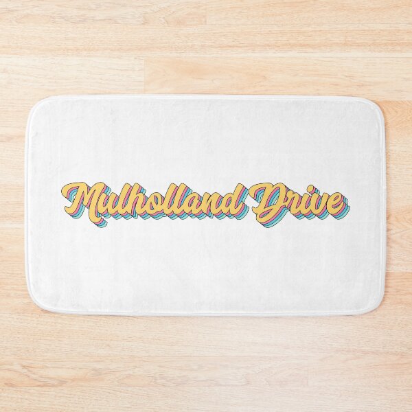 Item preview, Mulholland Drive California Retro Yellow Script designed and sold by modeoftravel.