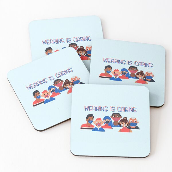 Item preview, Wearing Is Caring - Wear a Mask to Save Lives, COVID doesn't discriminate designed and sold by gimmesometees.