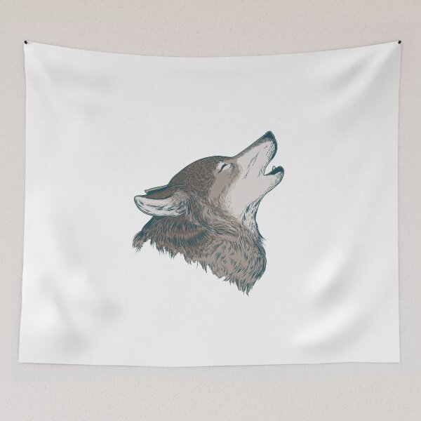 Item preview, Wolf howling designed and sold by hachemi riadh.