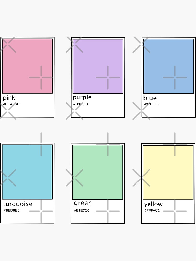 Thumbnail 3 of 3, Sticker, cute color cards designed and sold by Pastel-PaletteD.