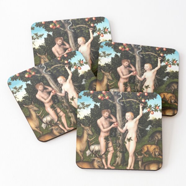 Item preview, HD. Adam and Eve, oil on wood, 1526,by Lucas Cranach the Elder designed and sold by ArmoniMundi.