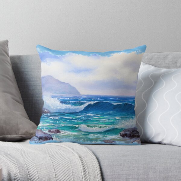 TAYEGU Waves Oceans Beach Blue Ocean Sea Sand Summer Nature Gift Throw Pillow Multicolor 18x18 TAYEGU Waves Oceans Beach Blue Ocean Sea Sand Summer Nature Gift Throw Pillow Multicolor 18x18