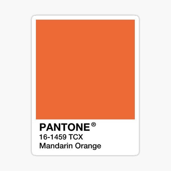 Pastel Orange Pantone Stickers Redbubble