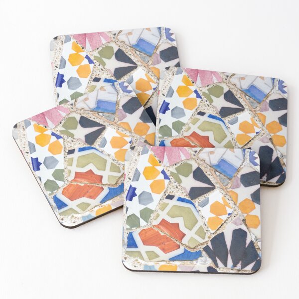 Item preview,  Gaudi Tile Barcelona Architecture Building pink and blue designed and sold by BlankaDesigns.