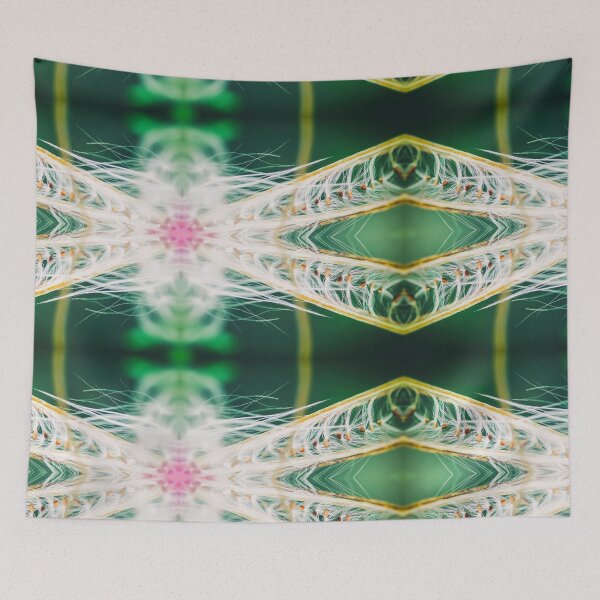 Item preview, Thin pollen from wild flower blossoming macro surreal shaped symmetrical kaleidoscope designed and sold by Grégory DUBUS.