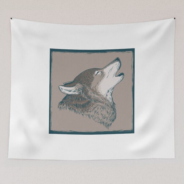 Item preview,  Wolf howling at night designed and sold by hachemi riadh.