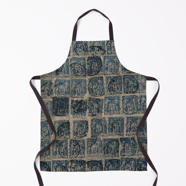 Item preview, Antique Blue French Stamps Artwork designed and sold by FuzzyHoney.
