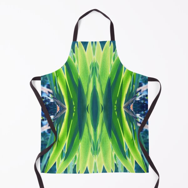 Item preview, Symmetrical kaleidoscope surreal and abstract shapes of green leaves designed and sold by Grégory DUBUS.