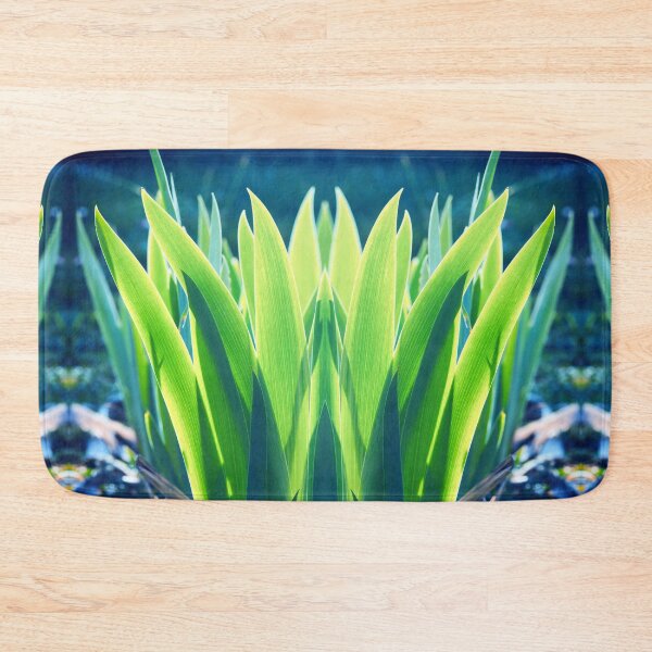 Item preview, Symmetrical kaleidoscope surreal and abstract shapes of green leaves designed and sold by Grégory DUBUS.